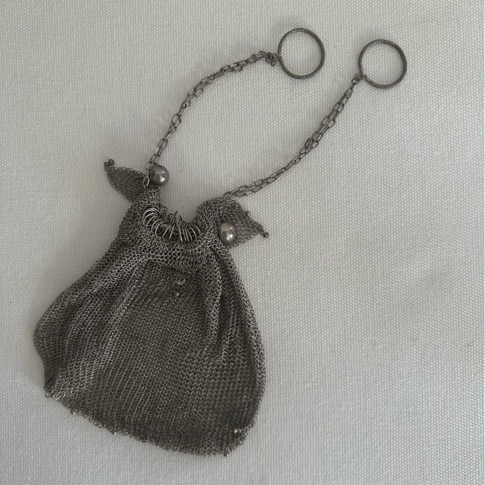 Sterling Silver Mesh Chain Purse